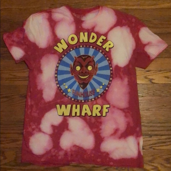 Bobs Burgers Wonder Wharf Custom Bleach Dye Tee L - Picture 1 of 2